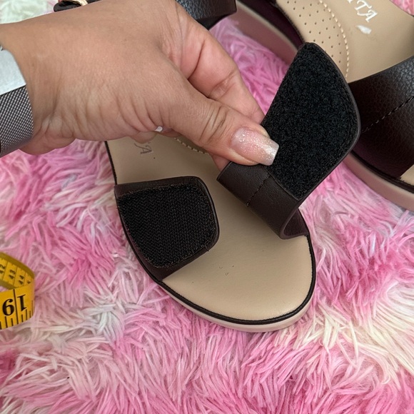 Brown and beige Wedge Sandals. NWOT! - Picture 7 of 9